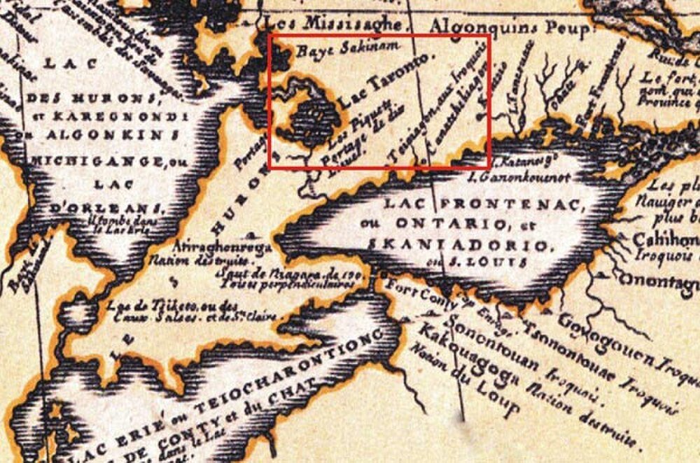 Antique French map of Great Lakes and indigenous lands Antique map showing Great Lakes region with Lake Ontario, Lake Erie, and indigenous territories labeled in French