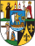 Heraldic coat of arms with castle and lion Coat of arms featuring a shield with a castle, a lion, a knight, and a tree symbolizing heritage and strength.