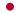 Red circular dot icon symbol on a white background representing a simple geometric shape or design element