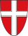Red Shield with White Cross Emblem Red shield with a white cross emblem symbolizing protection and strength in heraldic design