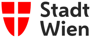 Stadt Wien official logo with red shield and cross Official logo of Stadt Wien featuring a red shield with a white cross, representing the city of Vienna, Austria government.
