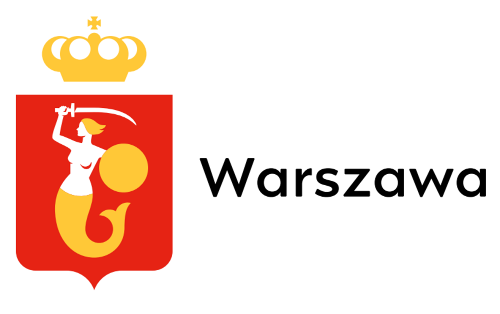 Warsaw Coat of Arms with Mermaid Symbol Coat of arms of Warsaw featuring a mermaid with a sword and shield, symbolizing the city of Warszawa in Poland