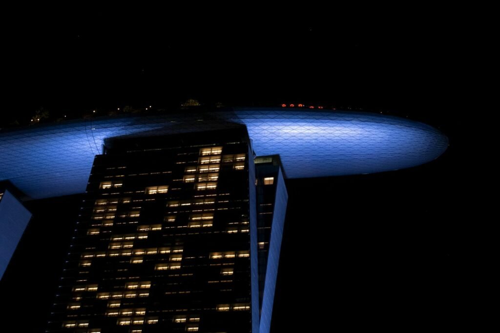 Marina Bay Sands illuminated against the Singapore night sky showcasing modern integrated-resort architecture